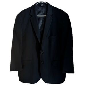 Men’s Black Blazer 46R Mens Suit Jacket Polyester Rayon Classic Fit